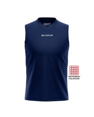 Shirt SMANICATO ONE Givova MAC02 Canotta Unisex Sport Blu MAC020004 Shirt SMANICATO ONE Givova MAC02 Canotta Unisex Sport Blu MAC020004