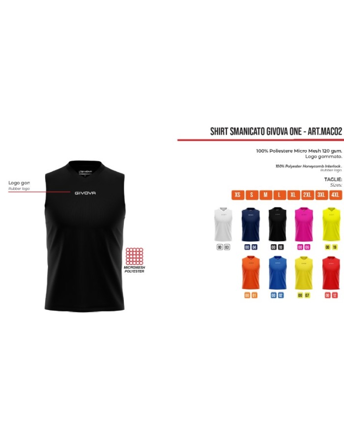 SHIRT SMANICATO GIVOVA ONE AZZURRO Tg. 2XL