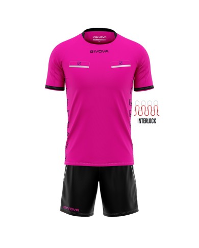 Completino da Arbitro Givova KIT FLAG KITA08 Adulto Unisex Fuxia Nero KITA080610 Completino da Arbitro Givova KIT FLAG KITA08 Adulto Unisex Fuxia Nero KITA080610
