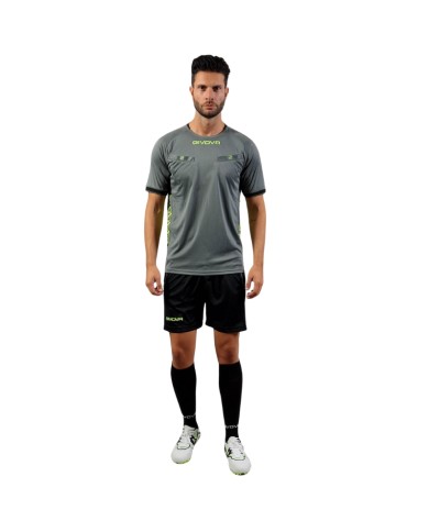 Completino da Arbitro Givova KIT FLAG KITA08 Adulto Unisex Grigio Scuro Nero KITA082310 Completino da Arbitro Givova KIT FLAG KITA08 Adulto Unisex Grigio Scuro Nero KITA082310