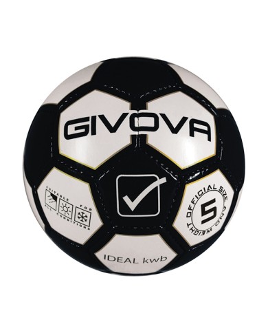 Pallone da Calcio Givova n°4 Match Ideal KWB Calcetto Nero Bianco PAL011003