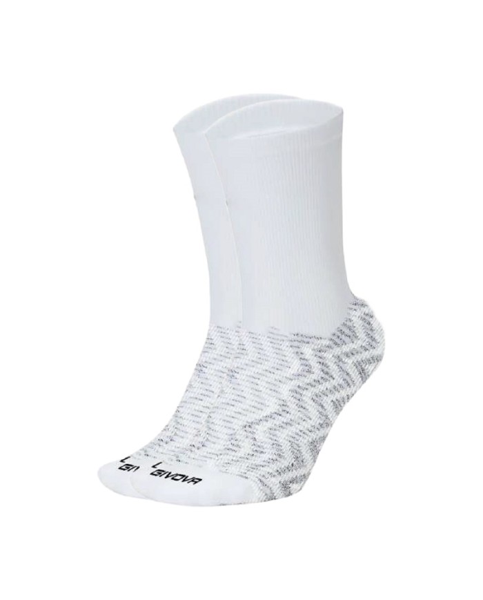 Calza Bassa Givova GRIP C015 Cotone Unisex Fitness Bianco Nero