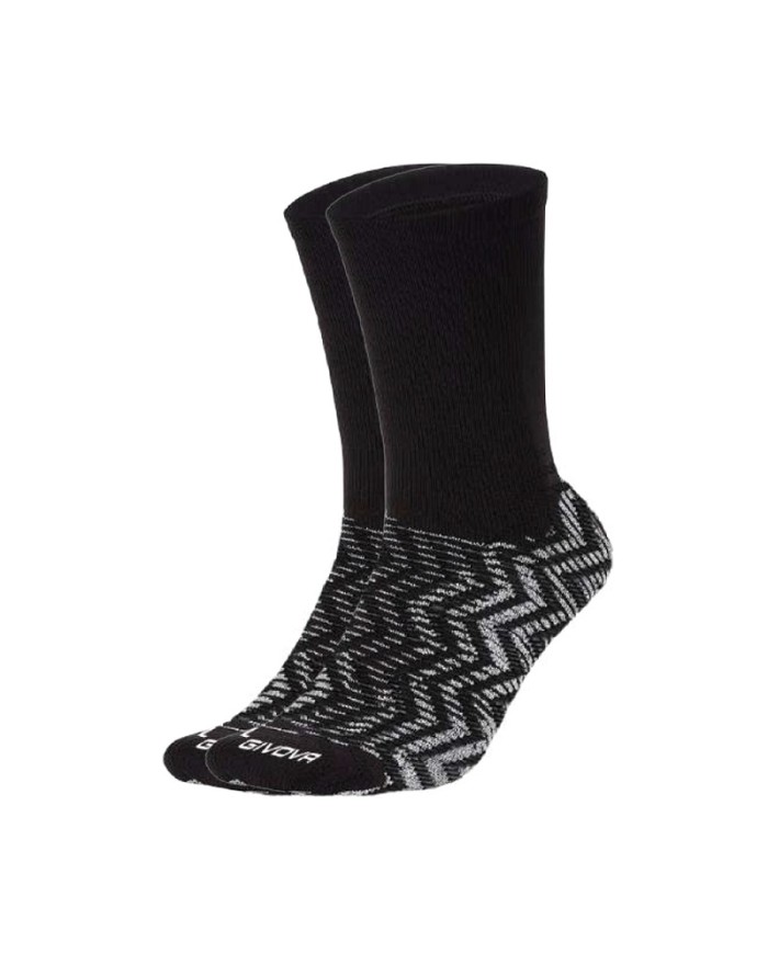 Calza Bassa Givova GRIP C015 Cotone Unisex Fitness Nero Bianco