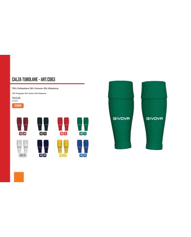 Calza TUBOLARE Givova C063 Unisex Adulto Calcio Allenamento Bianco Calza TUBOLARE Givova C063 Unisex Adulto Calcio Allenamento Bianco