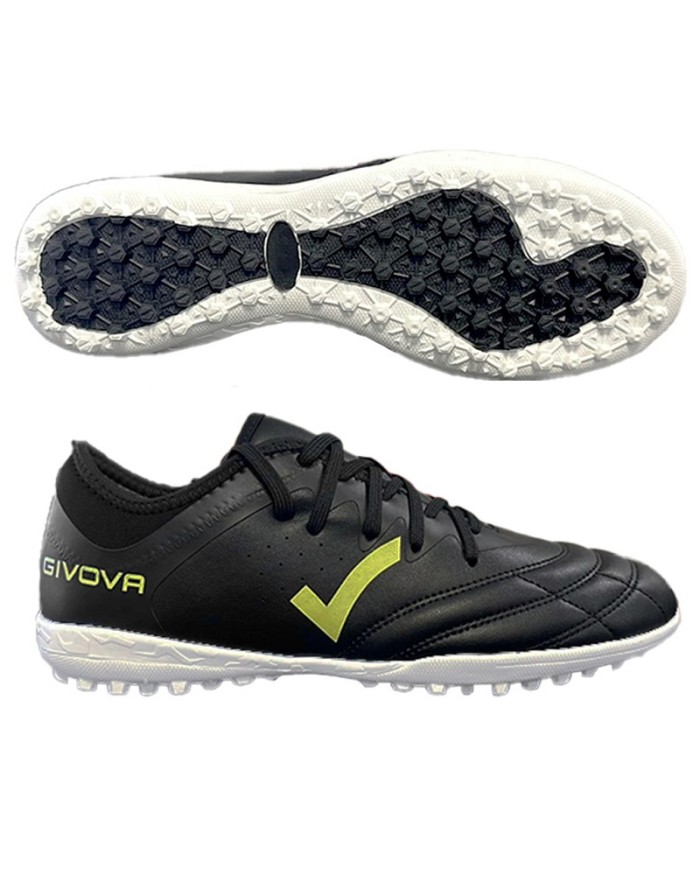 Scarpa da Calcetto Givova Flash SC25 Turf Adulto Nero Giallo Fluo SC251019