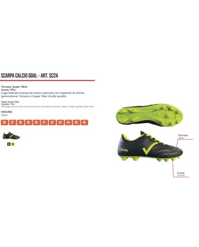 Scarpa da Calcio Givova Goal SC24 Adulto Nero Giallo Fluo SC241019 Scarpa da Calcio Givova Goal SC24 Adulto Nero Giallo Fluo SC241019
