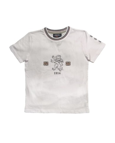 T-Shirt Admiral AD3050EI002 Manica Corta Bianca per Ragazzi in Cotone