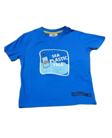 T-Shirt per Ragazzi in Cotone Phil Miller PHM238PR033 Manica Corta Azzurro T-Shirt per Ragazzi in Cotone Phil Miller PHM238PR033 Manica Corta Azzurro