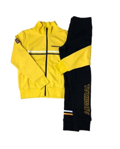 Tuta Admiral AD2805AW028 Full Zip Bambino Gialla Nera in Cotone