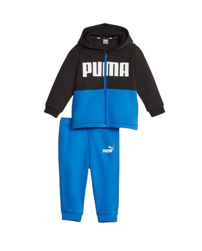 Tuta da Bambino Puma  Minicats Colorblock Jog Azzurro Nero 67013747