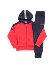 Tuta da Bambino Admiral in Cotone Full Zip Cappuccio Blu Rosso AD2867EI081