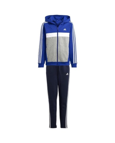 Tuta da Ragazzo Adidas Tiberio 3-Stripes Junior Fleece Blu Nero IJ8805