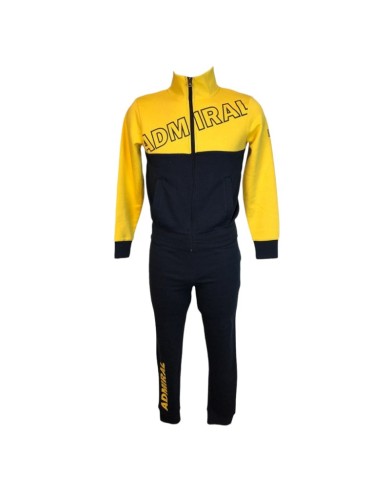 Tuta da Bambino in Felpa AD2691 Full Zip Ragazzo Blu Giallo AD2691AW099