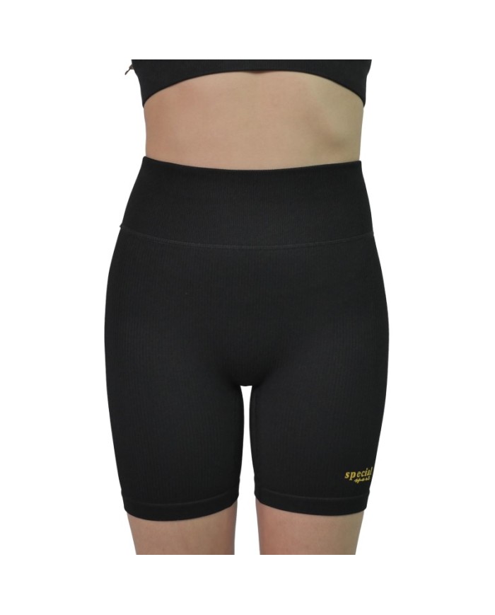 Short da Donna a Costine  Multisport Nero Fitness Palestra SHORTSS02