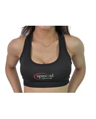 Top in Tessuto Tecnico Special Sport Nero Imbottito Fitness Palestra TOPSS02BK Top in Tessuto Tecnico Special Sport Nero Imbottito Fitness Palestra TOPSS02BK