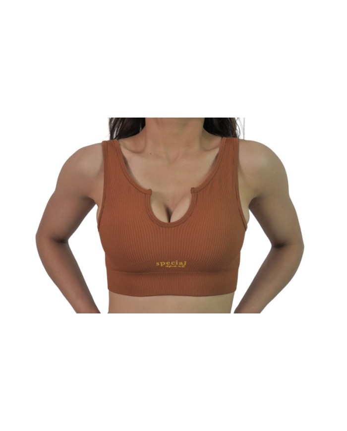 Top Special Sport a Costine Beige da Fitness in Tessuto Misto TOPSS01 Top Special Sport a Costine Beige da Fitness in Tessuto Misto TOPSS01