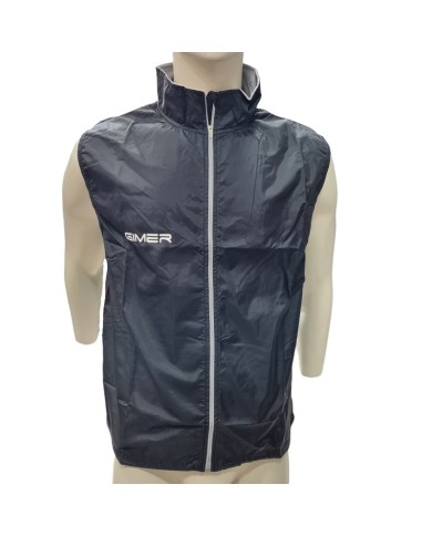 Smanicato da Uomo Gimer Running Traspirante Full Zip Nero 565Y80001N Smanicato da Uomo Gimer Running Traspirante Full Zip Nero 565Y80001N