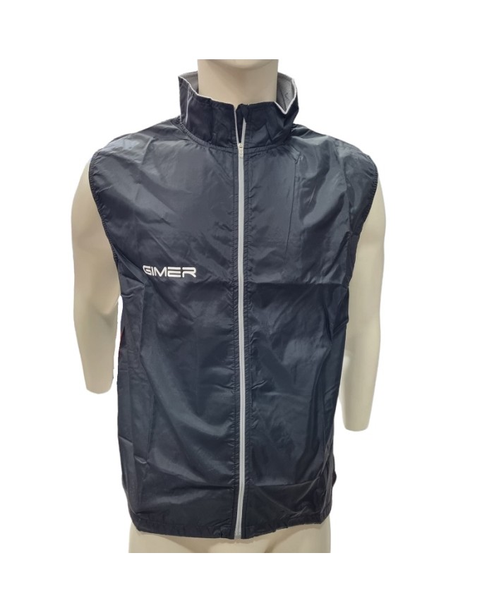 Smanicato da Uomo Gimer Running Traspirante Full Zip Nero 565Y80001N