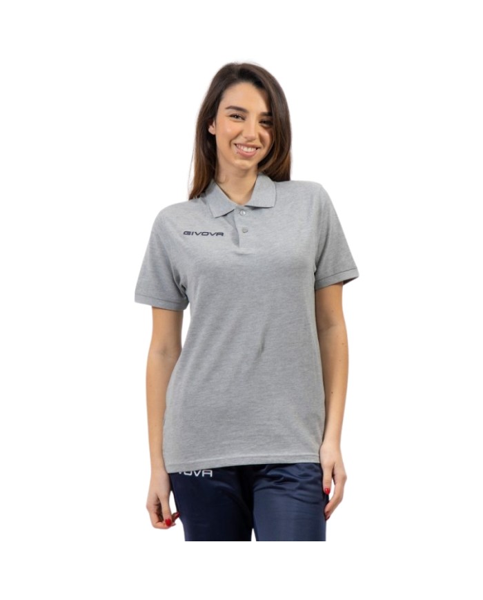 POLO COTONE PIQUET SUMMER GRIGIO MELANGE CHIARO Tg. M POLO COTONE PIQUET SUMMER GRIGIO MELANGE CHIARO Tg. M