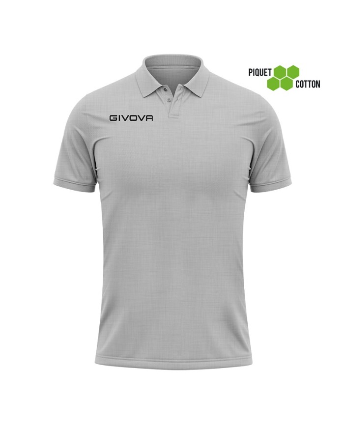 POLO COTONE PIQUET SUMMER GRIGIO MELANGE CHIARO Tg. M POLO COTONE PIQUET SUMMER GRIGIO MELANGE CHIARO Tg. M