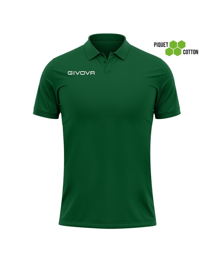 Polo SUMMER Givova MA005 Cotone Piquet 180gr Verde MA0050013 Polo SUMMER Givova MA005 Cotone Piquet 180gr Verde MA0050013