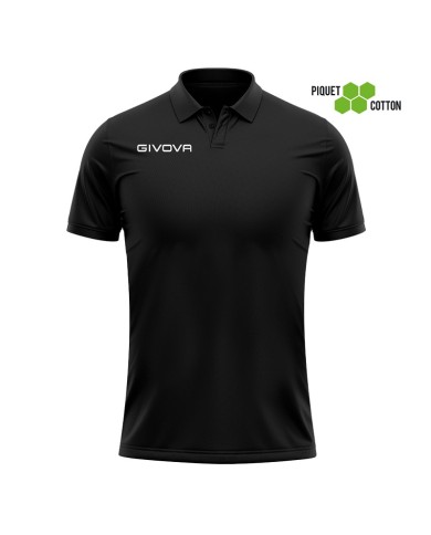 Polo SUMMER Givova MA005 Cotone Piquet 180gr Unisex Nera MA0050010 Polo SUMMER Givova MA005 Cotone Piquet 180gr Unisex Nera MA0050010