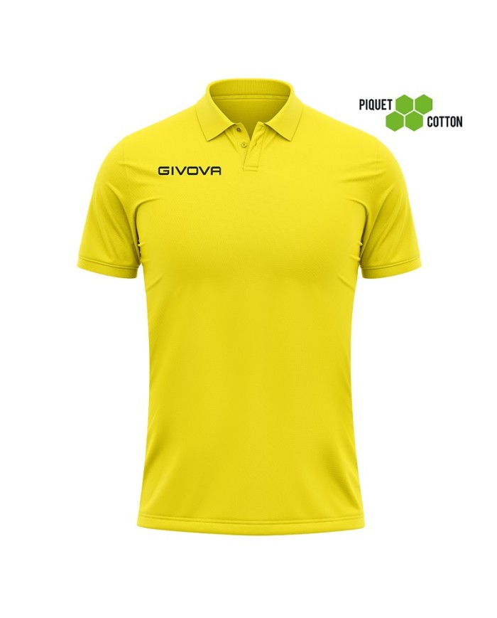 Polo SUMMER Givova MA005 Cotone Piquet 180gr Unisex Giallo MA0050007 Polo SUMMER Givova MA005 Cotone Piquet 180gr Unisex Giallo MA0050007