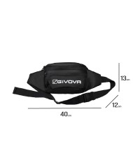 Marsupio Givova Nero B050 Unisex Multitasche con Zip B0500010