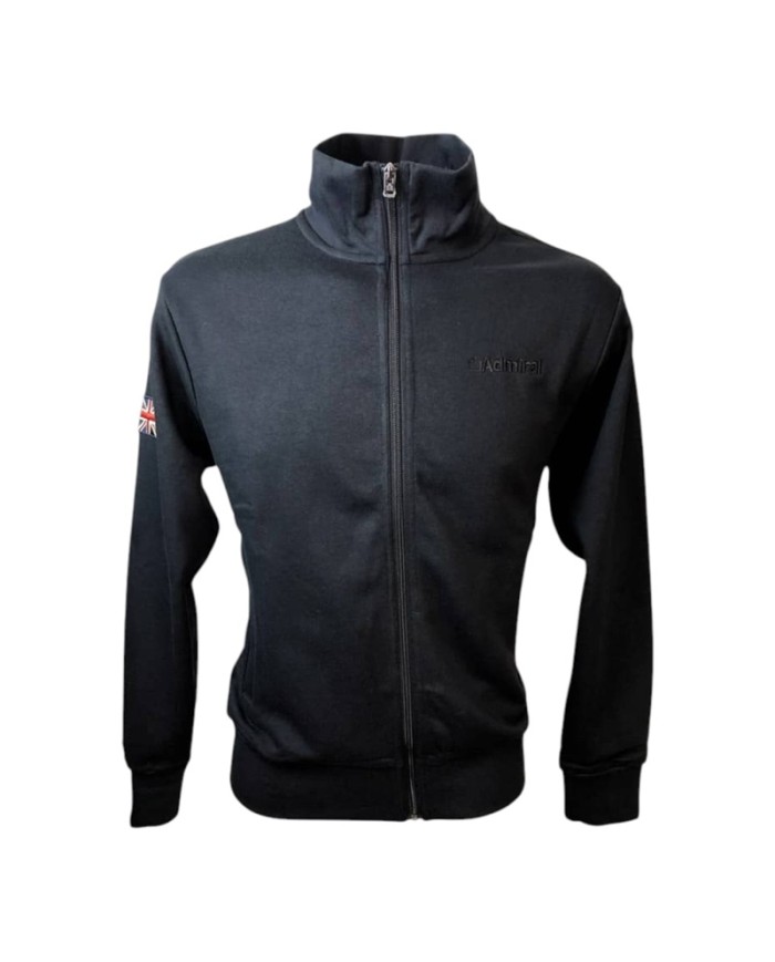 Felpa da Uomo Admiral AD2787AW007 Nera Full Zip con Cappuccio