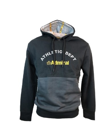 Felpa Admiral AD2665AW100 Unisex Felpata con Cappuccio Nera da Uomo