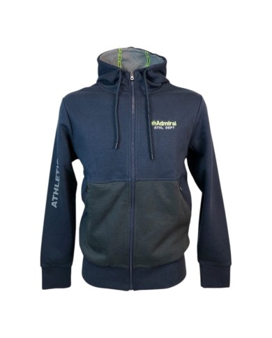 Felpa da Uomo Admiral AD2664  Felpata Full Zip Cappuccio Blu A2AD2664AW101