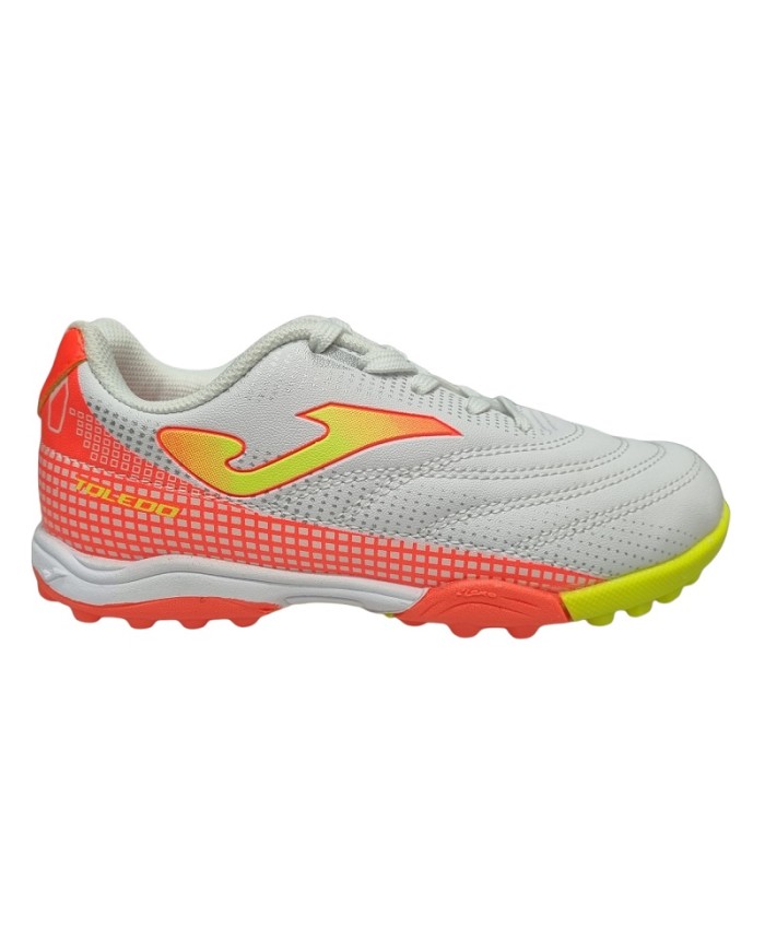 Scarpe da Calcetto Joma Toledo Jr 2102 Turf Bianco Giallo TOJW2102TF