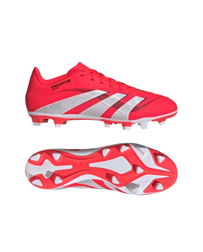 Scarpe da Calcio Adidas Predator Club FG/MG Adulto Rosso Bianco ID1326