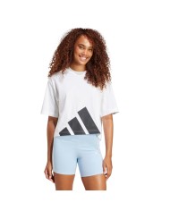 T-Shirt da Donna Adidas Essential Big Logo Cotone Bianca JG8737