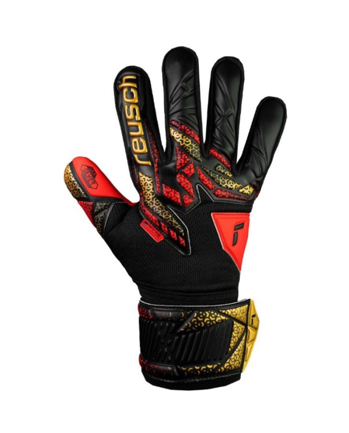 Guanti da Portiere Reusch Attrakt Silver Lattice Nero Oro 55702157075 Guanti da Portiere Reusch Attrakt Silver Lattice Nero Oro 55702157075