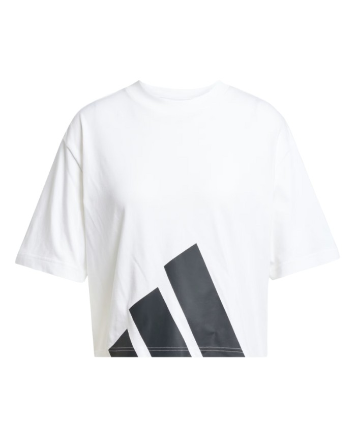 T-Shirt da Donna Adidas Essential Big Logo Cotone Bianca JG8737