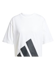 T-Shirt da Donna Adidas Essential Big Logo Cotone Bianca JG8737