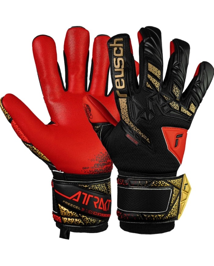 Guanti da Portiere Reusch Attrakt Freegel Silver Adulto Nero Rosso 55702357075 Guanti da Portiere Reusch Attrakt Freegel Silver Adulto Nero Rosso 55702357075
