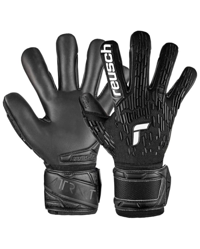 Guanto da Calcio Reusch Attrakt Freegel Silver Adulto Nero 54707357700