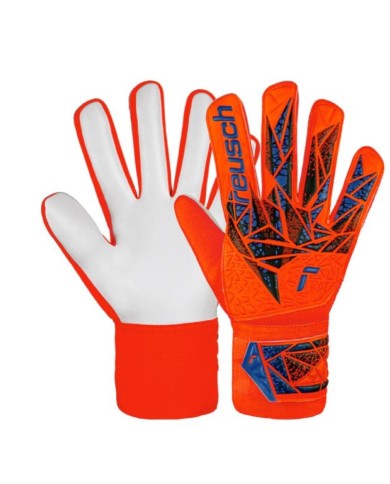 Guanto da Portiere Reusch Attrakt Solid Adulto Arancio Blu 54705152210 Guanto da Portiere Reusch Attrakt Solid Adulto Arancio Blu 54705152210
