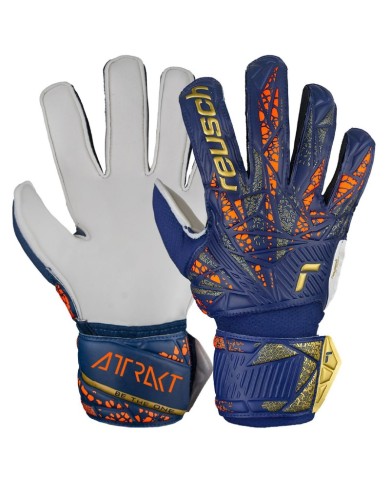 Guanto da Portiere Reusch Attrakt Solid Adulto Blu Oro 54705154410 Guanto da Portiere Reusch Attrakt Solid Adulto Blu Oro 54705154410