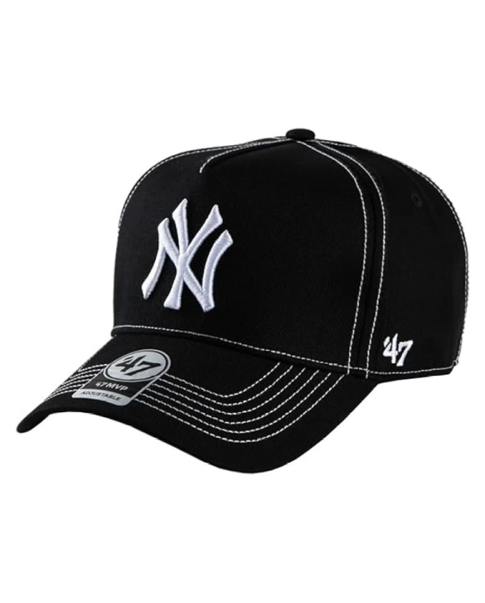 Cappello con Visiera '47 NY Yankees Contrast Stich MVP Nero BCONDT17GWSBK