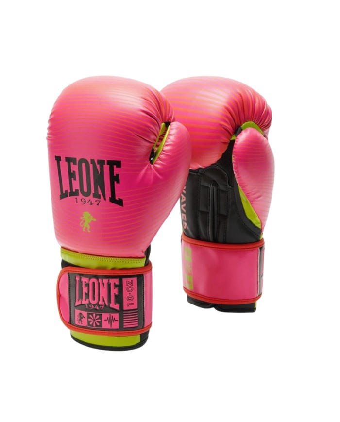 Guantoni da Boxe Leone Waves Thay MMa Kick 10OZ Fuxia GN313FX