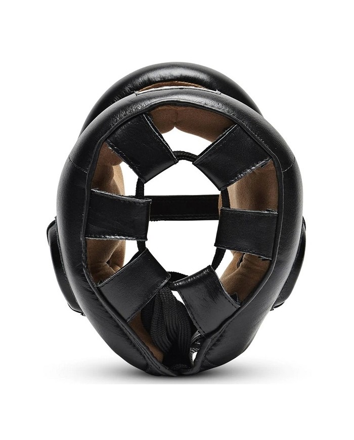 Casco Protettivo Leone Protection in Pelle CS425 Arti Marziali Boxe Nero