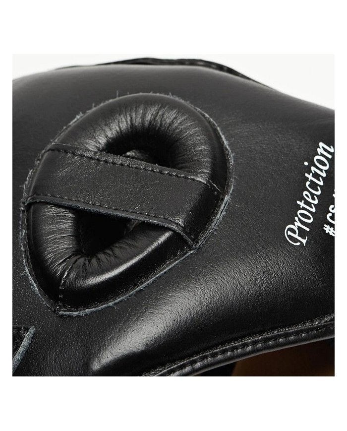 Casco Protettivo Leone Protection in Pelle CS425 Arti Marziali Boxe Nero