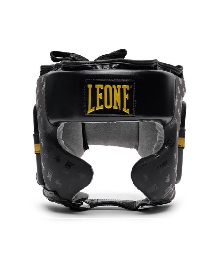 Casco Protettivo Leone DNA Head Gear Adulto Nero Oro MMA Boxe CS445 Casco Protettivo Leone DNA Head Gear Adulto Nero Oro MMA Boxe CS445