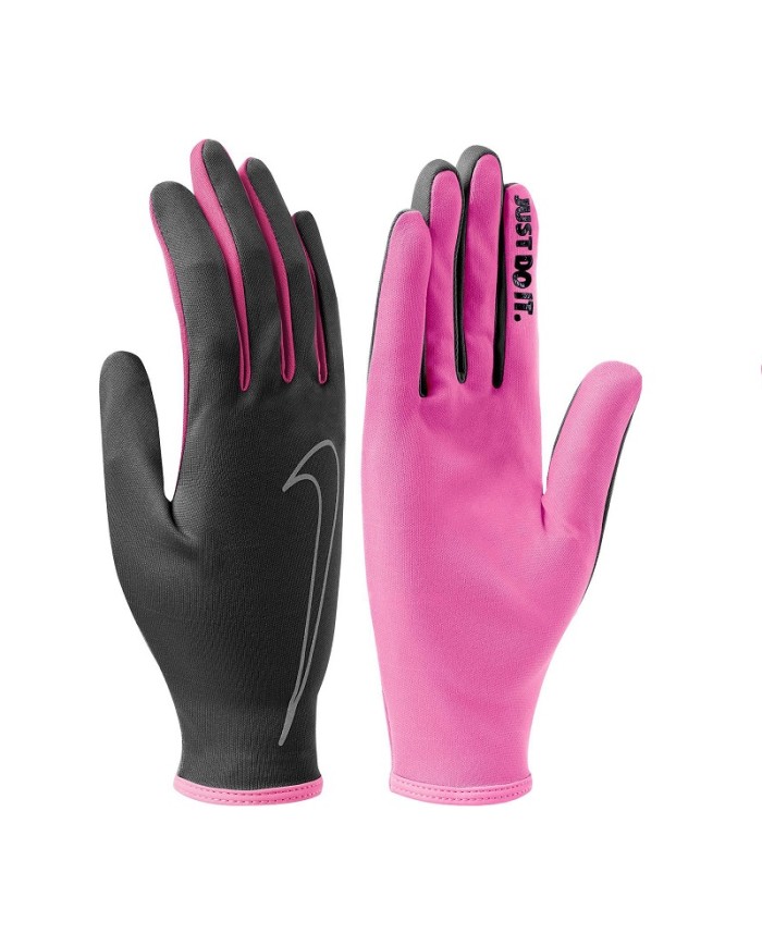 Guanti da Donna Nike Rally Run Fitness Running Corsa Nero Fucsia NRGC9084