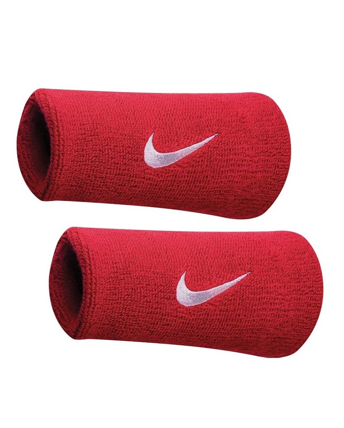 Polsini Nike Swoosh Antisudore Uomo Donna Tennis Fitness Sport Rosso NNN05601OS