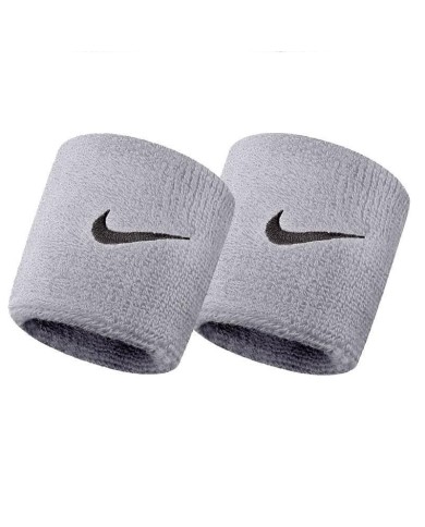 Polsini Nike Swoosh Wristbands Antisudore Tennis Argento NNN04051OS Polsini Nike Swoosh Wristbands Antisudore Tennis Argento NNN04051OS