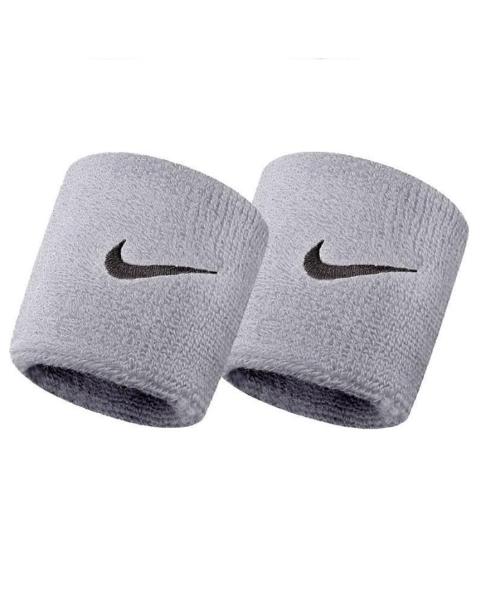 Polsini Nike Swoosh Wristbands Antisudore Tennis Argento NNN04051OS Polsini Nike Swoosh Wristbands Antisudore Tennis Argento NNN04051OS